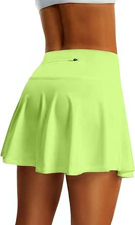 LTMNSZO Women's High Waist Pleated Tennis Skirt Lightweight Athletic Golf Skorts Skirts for Women with 4 Pockets Shorts